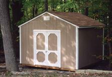 12x12 Gable shed with 5/12 roof pitch, SmartSide wood siding built in Virginia by Sheds by Ken