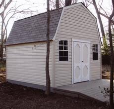 12x12 Barn Shed with windows, ramp and vinyl siding